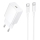 Купить Сетевое Зарядное Устройство Borofone BA112A 1USB-C PD20W+Type-C to Type-C Белый