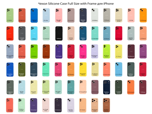 Купить Чехол Silicone Case Full Size with Frame для iPhone Xs Max, 19