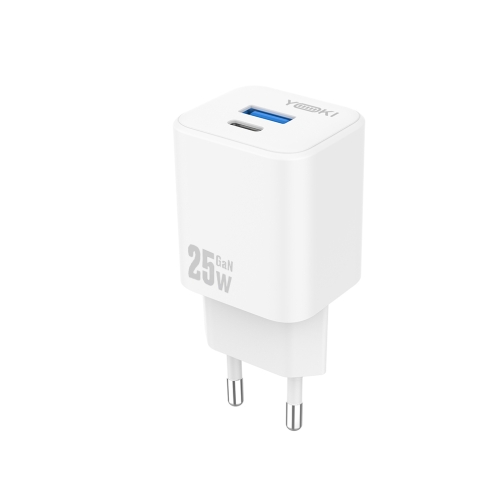 Купити Мережевий Зарядний Пристрій Yoki FluxGaN YK-GaN25FAC 1 Type-C+1USB PD&QC 25W, 4