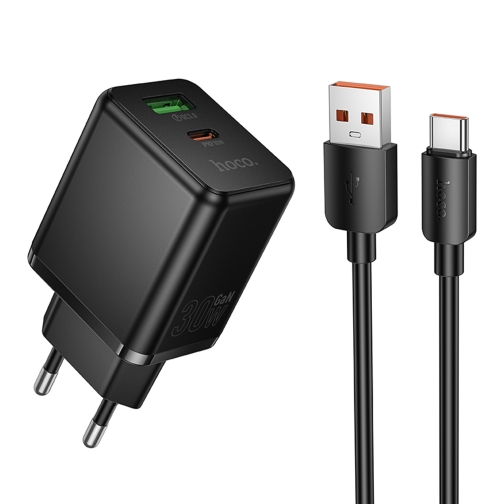 Купить Сетевое Зарядное Устройство Hoco C157A 1USB-C/1USB Multi-Protocol 30W+USB to Type-C