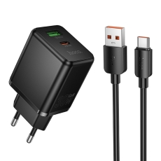 Купить Сетевое Зарядное Устройство Hoco C157A 1USB-C/1USB Multi-Protocol 30W+USB to Type-C Купить Сетевое Зарядное Устройство Hoco C157A 1USB-C/1USB Multi-Protocol 30W+USB to Type-C