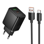 Купить Сетевое Зарядное Устройство Hoco C157A 1USB-C/1USB Multi-Protocol 30W+USB to Type-C