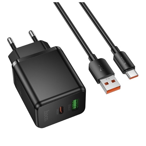 Купить Сетевое Зарядное Устройство Hoco C157A 1USB-C/1USB Multi-Protocol 30W+USB to Type-C, 3