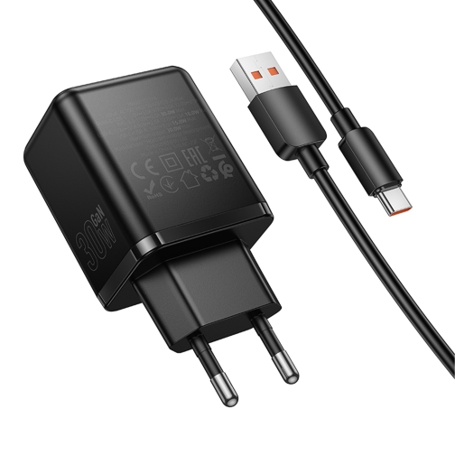 Купить Сетевое Зарядное Устройство Hoco C157A 1USB-C/1USB Multi-Protocol 30W+USB to Type-C, 7