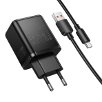 Купить Сетевое Зарядное Устройство Hoco C157A 1USB-C/1USB Multi-Protocol 30W+USB to Type-C, 7