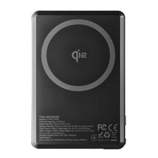 Купить Magnetic Power Bank YOKI ADVANCED(15W Qi2/30W QC/PD) 10000 mAh YK-MPA1030, 4