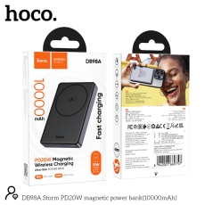 Купити Універсальна Мобільна Батарея Power Bank Hoco DB98A Storm PD20W Wireless magnetic 10000mAh, 2