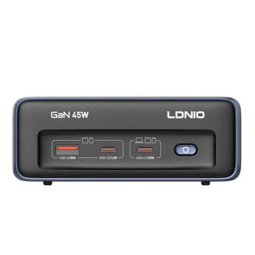 Купити Мережевий Подовжувач LDNIO SE3 1USB-A/2USB-C/2-Sockets GAN PD45W 2m, 5