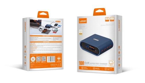 Купить Сетевое Зарядное Устройство LDNIO Q17 4USB-A/4USB-C GAN 100W+Type-C to Type-C, 2