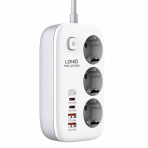 Купить Сетевой Удлинитель LDNIO SE3436 2USB-A / 2USB-C / 3-Sockets GAN QC/PD65W 2m, 3