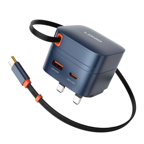 Купити Мережевий Зарядний Пристрій LDNIO Q10 1USB-A/1USB-C GAN 65W+Type-C 0.8m, 4