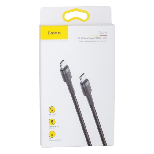 Купить USB Baseus Type-C to Type-C PD 2.0 60W 20V 3A CATKLF-G