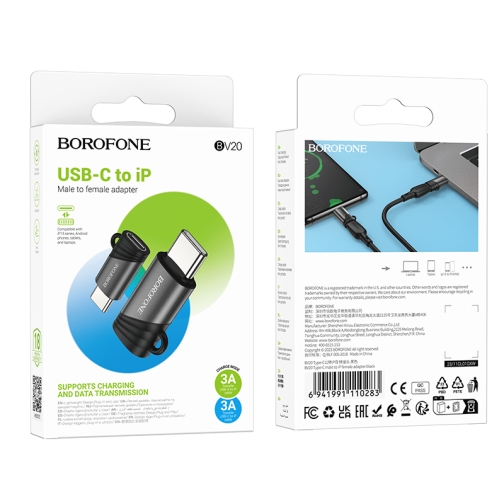 Купити Перехідник Borofone BV20 Type-C male to iP female adapter