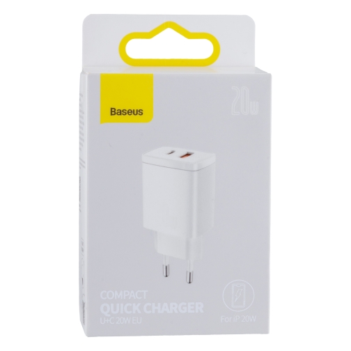 Купити Мережевий Зарядний Пристрій Baseus PD+QC3.0 3A CCXJ-B, 2