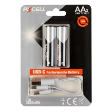 Купити Акумуляторна Батарейка AA PKCELL AA-2800 USB-C 2800mWh (2 од.) Купити Акумуляторна Батарейка AA PKCELL AA-2800 USB-C 2800mWh (2 од.)