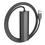 Купити Хаб USB Hoco HB42 4-in-1 (USB to USB3.0*3+RJ45 1Gbps) (L=1.2M), 3