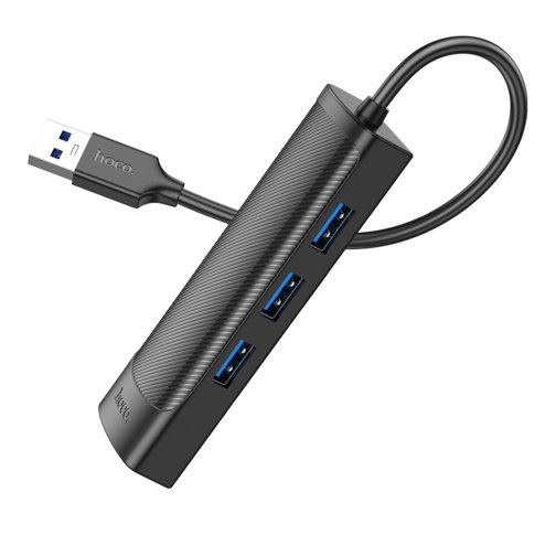 Купити Хаб USB Hoco HB42 4-in-1 (USB to USB3.0*3+RJ45 1Gbps) (L=1.2M), 7