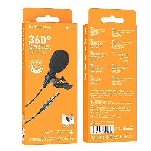 Купить Микрофон Петличный Borofone BFK11 Jack 3,5, 2