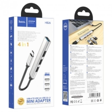 Купити Хаб USB Hoco HB26 4 in 1 adapter(Type-C to USB3.0+USB2.0*3)