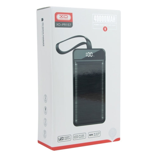 Купити Універсальна Мобільна Батарея Power Bank XO PR157 QC22.5W PD20W digital display, with light, 40000 mAh, 2