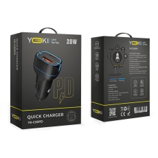 Купити Авто Зарядний пристрій YOKI Led Series YK-C20 PD/QC 20W