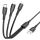 Купити Кабель USB Borofone BX71 3-in-1 IP+Type-C+Micro Чорний