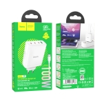 Купити Мережевий Зарядний Пристрій Hoco N31 Leader GAN PD 100W/QC 22.5W Type-C to Type-C, 3