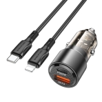 Купить Авто Зарядное Устройство Borofone BZ20A Smart 83W dual port PD65W+QC18W Type-C to Lightning, 4