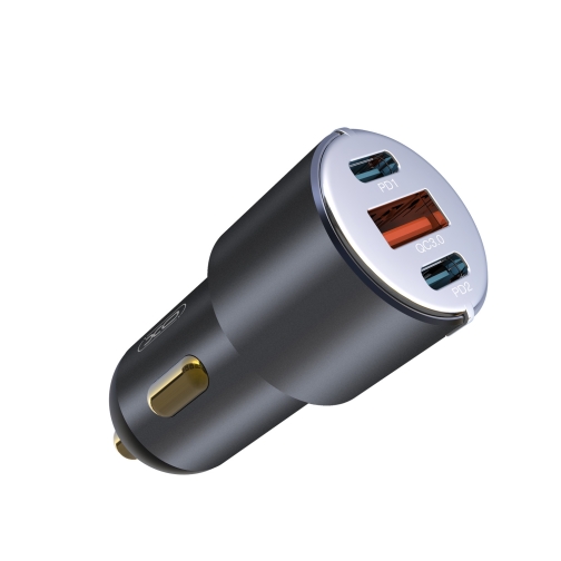 Купити Автомобільний Зарядний Пристрій XO CC45 PD30W PD+USB30W Shared 60W Metal, 3