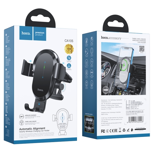 Купити Автотримач Hoco CA105 Wireless 15W
