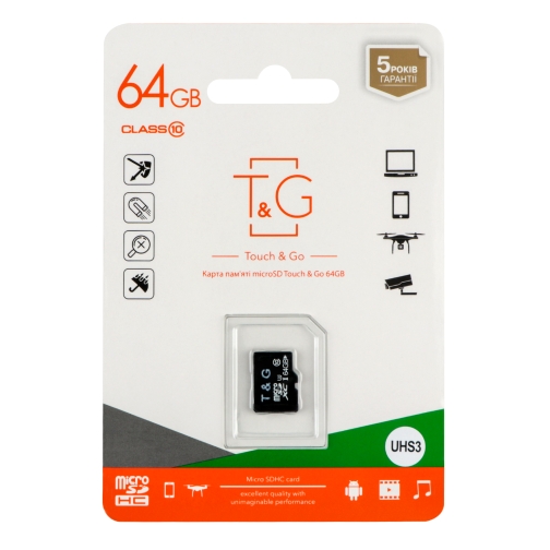 Купить Карта Памяти T&G MicroSDXC 64gb UHS-3 10 Class