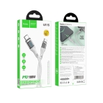 Купити Кабель USB Hoco U115 Transparent 100W With Display Type-C to Type-C 1.2m, 2