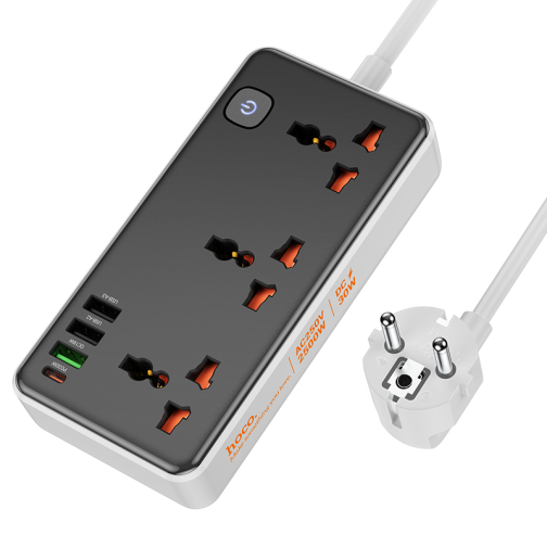 Мережевий Подовжувач Hoco AC8A 1USB-C / 3USB-A QC/PPS/PD30W / 3 Sockets 1.5m превью 5