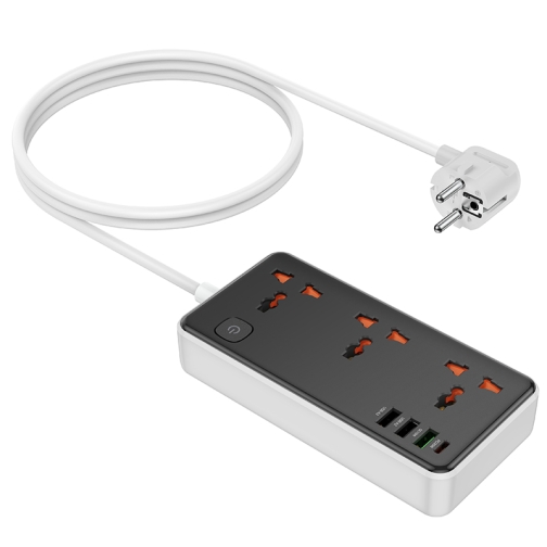 Купити Мережевий Подовжувач Hoco AC8A 1USB-C / 3USB-A QC/PPS/PD30W / 3 Sockets 1.5m, 7