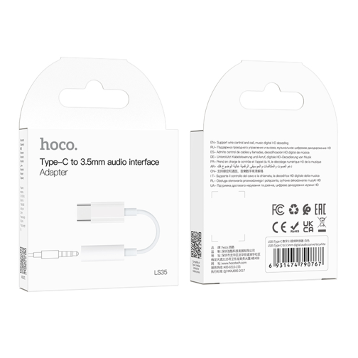 Перехідник Hoco LS35 Type-C to AUX 3.5mm (female) 8cm превью 2