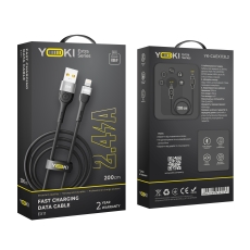 Купити Кабель USB YOKI EXTRA YK-EX11 Lightning 2.4A 2m Купити Кабель USB YOKI EXTRA YK-EX11 Lightning 2.4A 2m
