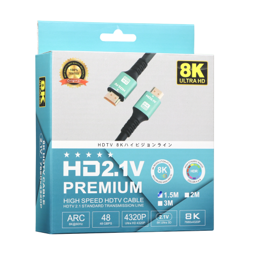 Кабель HDMI- HDMI 2.1V 1.5m 8K 120 fps