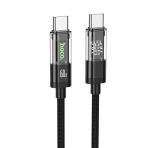 Купити Кабель USB Hoco U116 Transparent 60W LED Indicator Type-C to Type-C 1.2m, 2