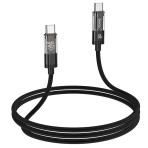 Купити Кабель USB Hoco U116 Transparent 60W LED Indicator Type-C to Type-C 1.2m, 7