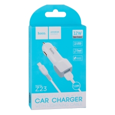 Купити Автомобільний Зарядний Пристрій Hoco Z23 2USB Lightning