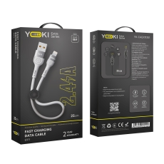 Купити Кабель USB YOKI EXTRA YK-EX11 Lightning 2.4A 0.25m Купити Кабель USB YOKI EXTRA YK-EX11 Lightning 2.4A 0.25m