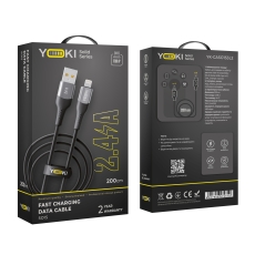 Купити Кабель USB YOKI SOLID YK-SO15 Lightning 2.4A 2m Купити Кабель USB YOKI SOLID YK-SO15 Lightning 2.4A 2m