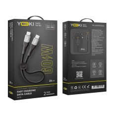 Купити Кабель USB YOKI SOLID YK-SO15 Type-C to Type-C 60W 0.25m Купити Кабель USB YOKI SOLID YK-SO15 Type-C to Type-C 60W 0.25m