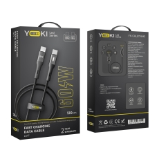 Купить USB YOKI LED YK-LE17 Type-C to Type-C 60W 1.2m Купить USB YOKI LED YK-LE17 Type-C to Type-C 60W 1.2m