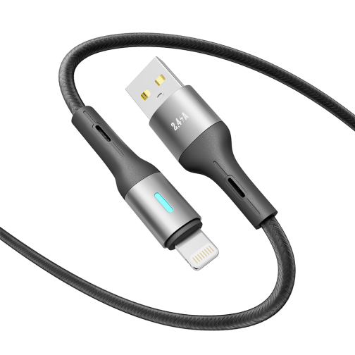 Кабель USB YOKI LED YK-LE17 Lightning 2.4A 1.2m превью 4