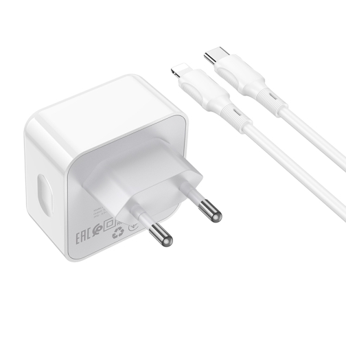 Купити Мережевий Зарядний Пристрій Borofone BA76A Source PD/QC 35W Type-C to Lightning, 2