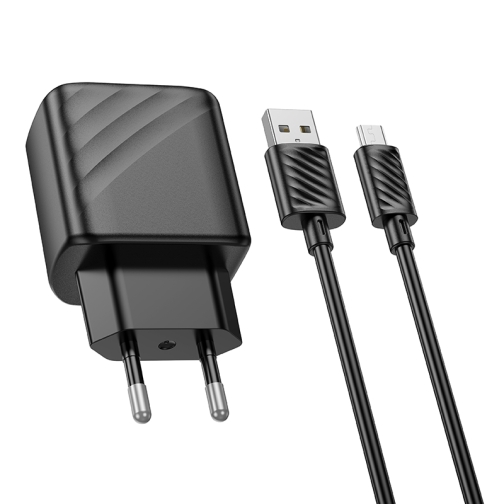 Купити Мережевий Зарядний Пристрій Hoco CS21A 1USB QC 18W+USB to Micro, 4