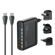 Купить Сетевое Зарядное Устройство LDNIO A6140C 3USB/3USB-C GAN (100W+40W)140W LED Display 1.5m Купить Сетевое Зарядное Устройство LDNIO A6140C 3USB/3USB-C GAN (100W+40W)140W LED Display 1.5m