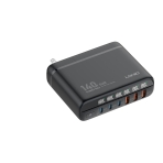 Купити Мережевий Зарядний Пристрій LDNIO A6140C 3USB/3USB-C GAN (100W+40W)140W LED Display 1.5m, 4