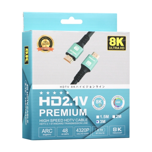 Купити Кабель HDMI- HDMI 2.1V 3m 8K 120 fps, 2